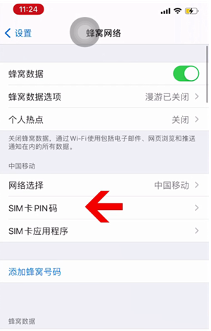 礼泉苹果14维修网分享如何给iPhone14的SIM卡设置密码 