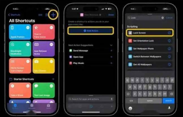 礼泉苹果14锁屏维修店分享iPhone14升级iOS16.4后如何创建锁屏快捷方式 